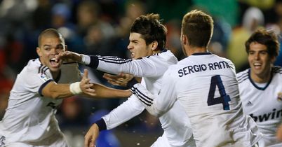 Pepe (l): Celebrates Madrid's late win